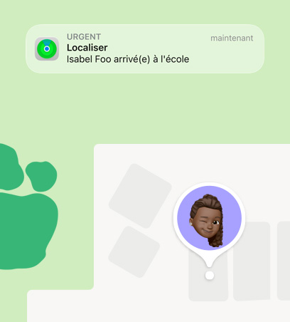Apple Watch pour vos enfants, app Localiser