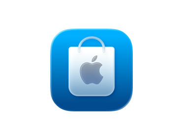 App Apple Store, icône de sac d’achats, bleu
