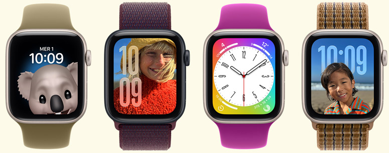 Fun and funny watch faces, coordinating case and band colors