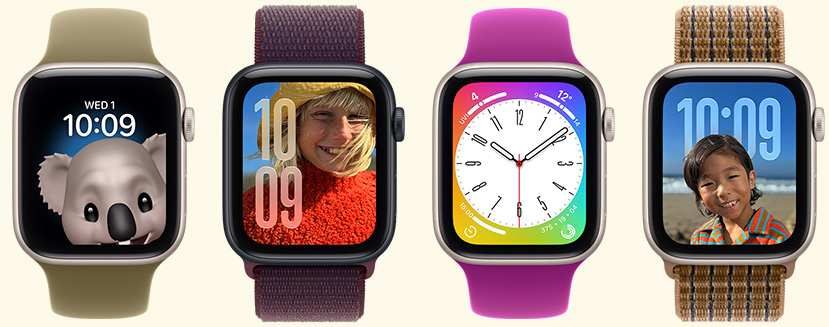 Fun and funny watch faces, coordinating case and band colors