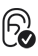 Ear with checkmark icon