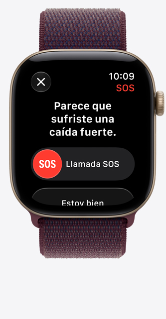 Apple Watch Series 12, caja de aluminio, color oro claro, notificación de caída fuerte, opción de llamada de emergencia, correa loop deportiva, color borgoña