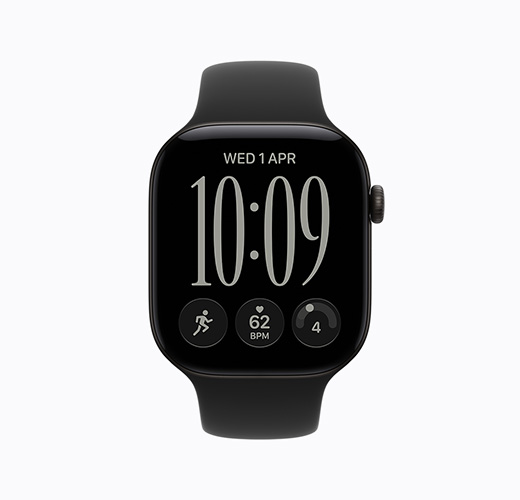 Apple Watch Series 11, Jet Black colour, side exterior