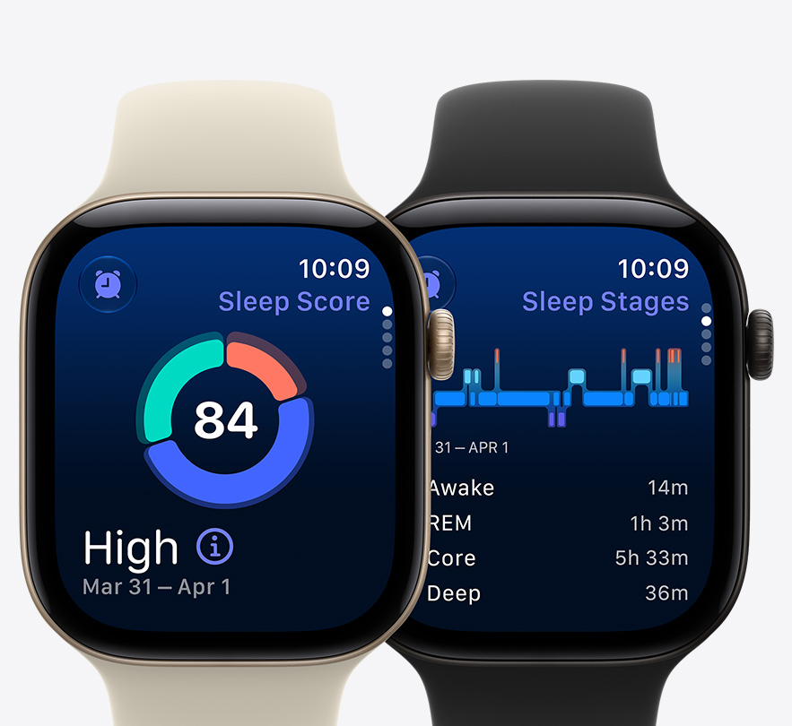 Apple Watch Series 12 devices, sleep score screen