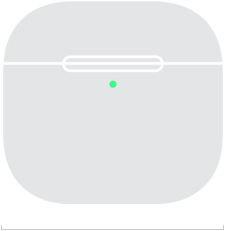 رسم توضيحي لعلبة شحن سماعات AirPods&nbsp;4 يظهر عرض الجهة الأمامية مقاس 50.1&nbsp;مم.