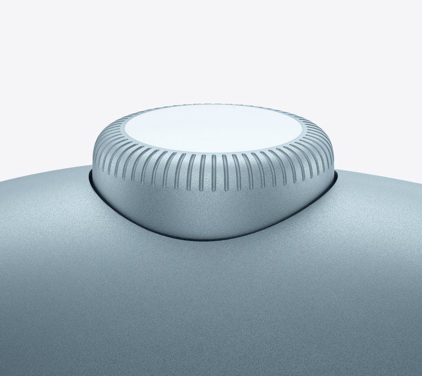 AirPods Max 2 austiņas zilā krāsā, Digital Crown detaļa