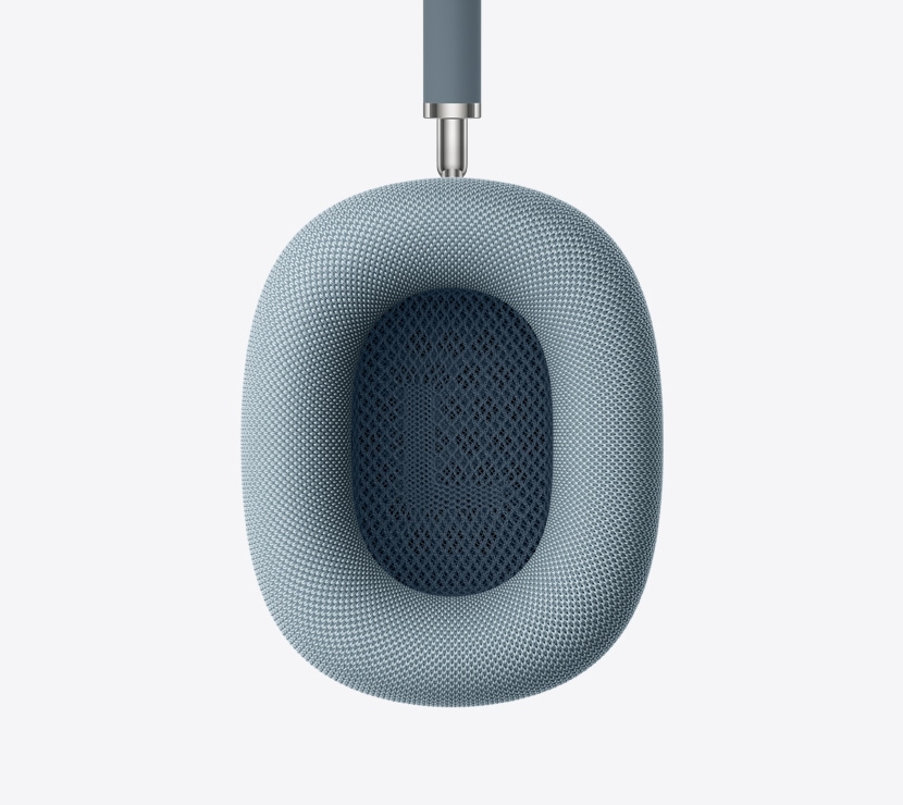 AirPods Max 2 austiņas zilā krāsā, ausu spilventiņa iekšpuses detaļa