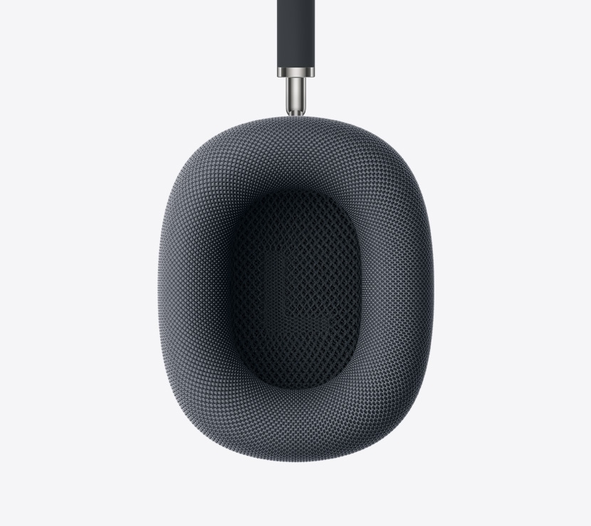 AirPods Max 2 austiņas pusnakts krāsā, ausu spilventiņa iekšpuses detaļa