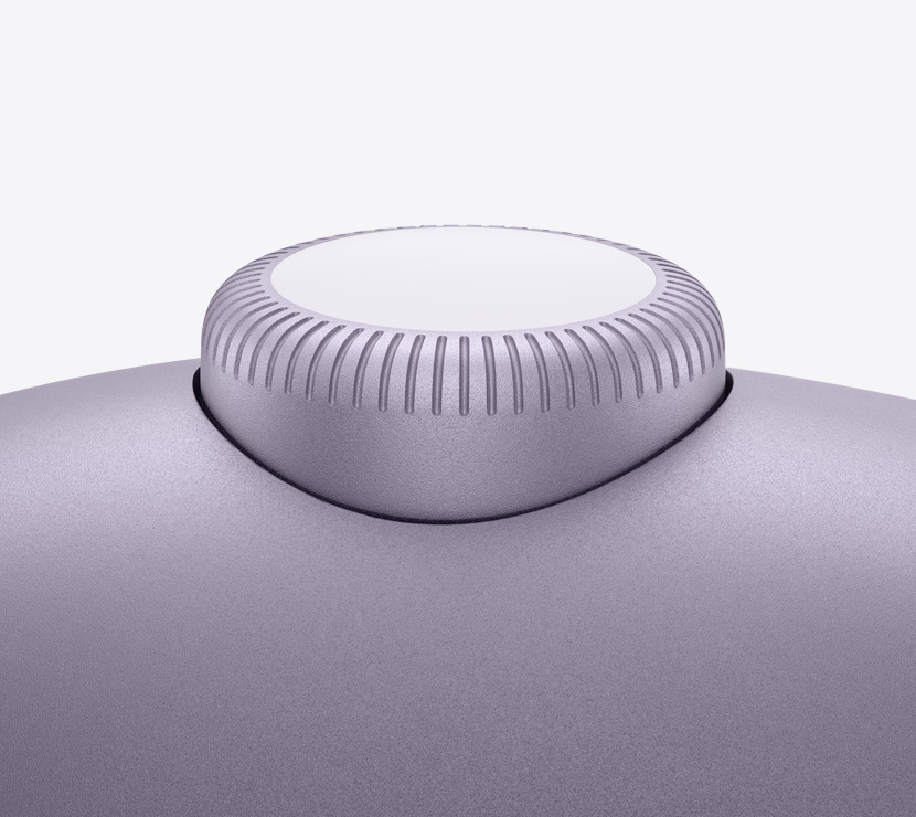 AirPods Max 2 austiņas violetā krāsā, Digital Crown detaļa