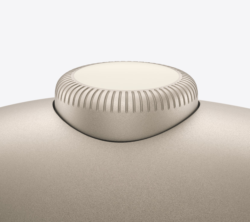 AirPods Max 2 austiņas zvaigžņu krāsā, Digital Crown detaļa