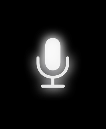 Logo mikrofon bercahaya