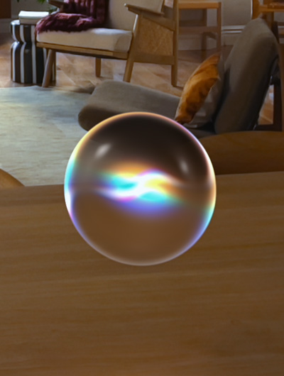 Floating gradient Siri AI app icon