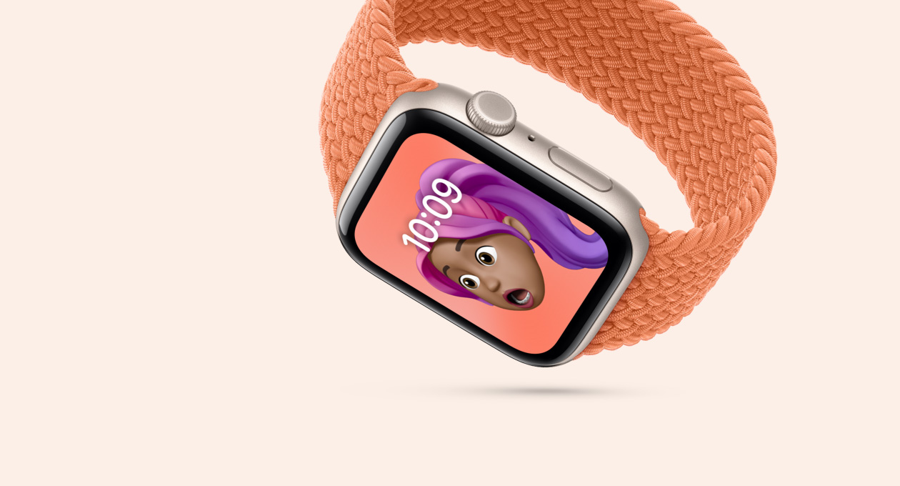 Apple Watch SE 3, κάσα από αλουμίνιο, χρώμα αστροφεγγιά, γυαλί οθόνης ανθεκτικό στις ρωγμές, λουράκι, λουράκι Braided Solo Loop, χρώμα κιτρινόριζα