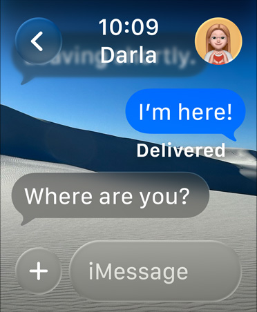 App Μηνύματα στο Apple Watch