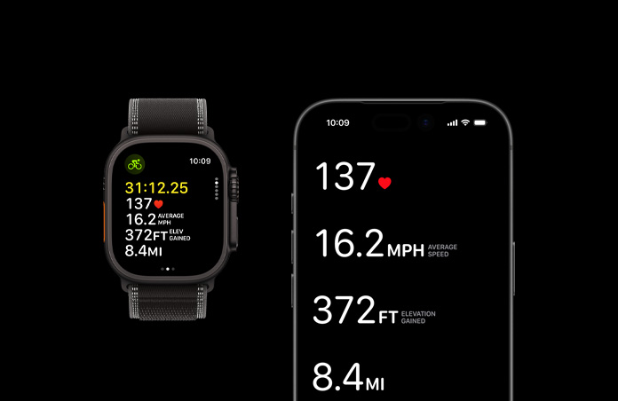Metrik olahraga aktif di Apple Watch Ultra 3 dan iPhone