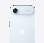 iPhone Air, πίσω εξωτερική όψη, γαλάζιο χρώμα, σύστημα κάμερας Fusion σε πλατό στην κορυφή