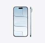 iPhone Air, μπροστινή εξωτερική όψη, χρώμα γαλάζιο, Dynamic&nbsp;Island στο κέντρο της κορυφής, πλαϊνή εξωτερική όψη, πολύ λεπτό προφίλ, πλαϊνό κουμπί, κουμπί Ελέγχου Κάμερας