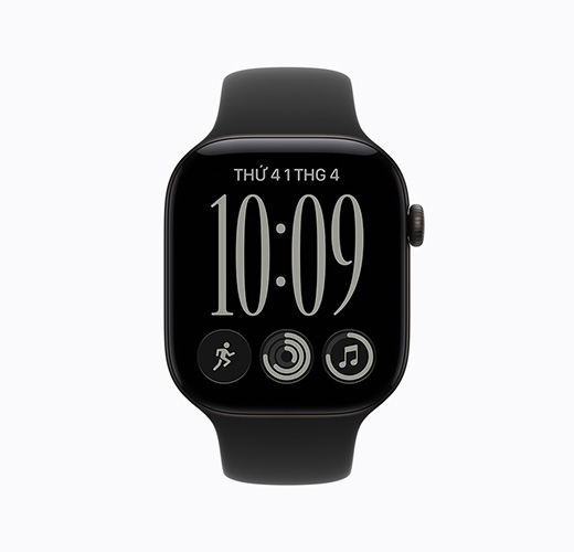 Apple Watch Series 11, Jet Black color, side exterior