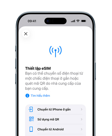 iPhone Air, front exterior, using the Set Up Cellular feature to easily transfer a phone number with eSIM
